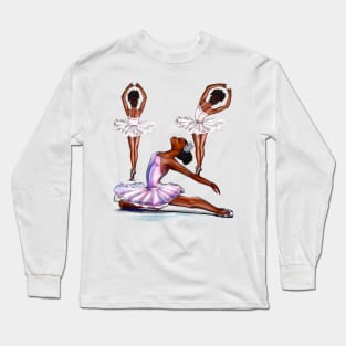 African American  ballerina -#010 brown skin ballerinas. Top 100 best ballet gifts Long Sleeve T-Shirt